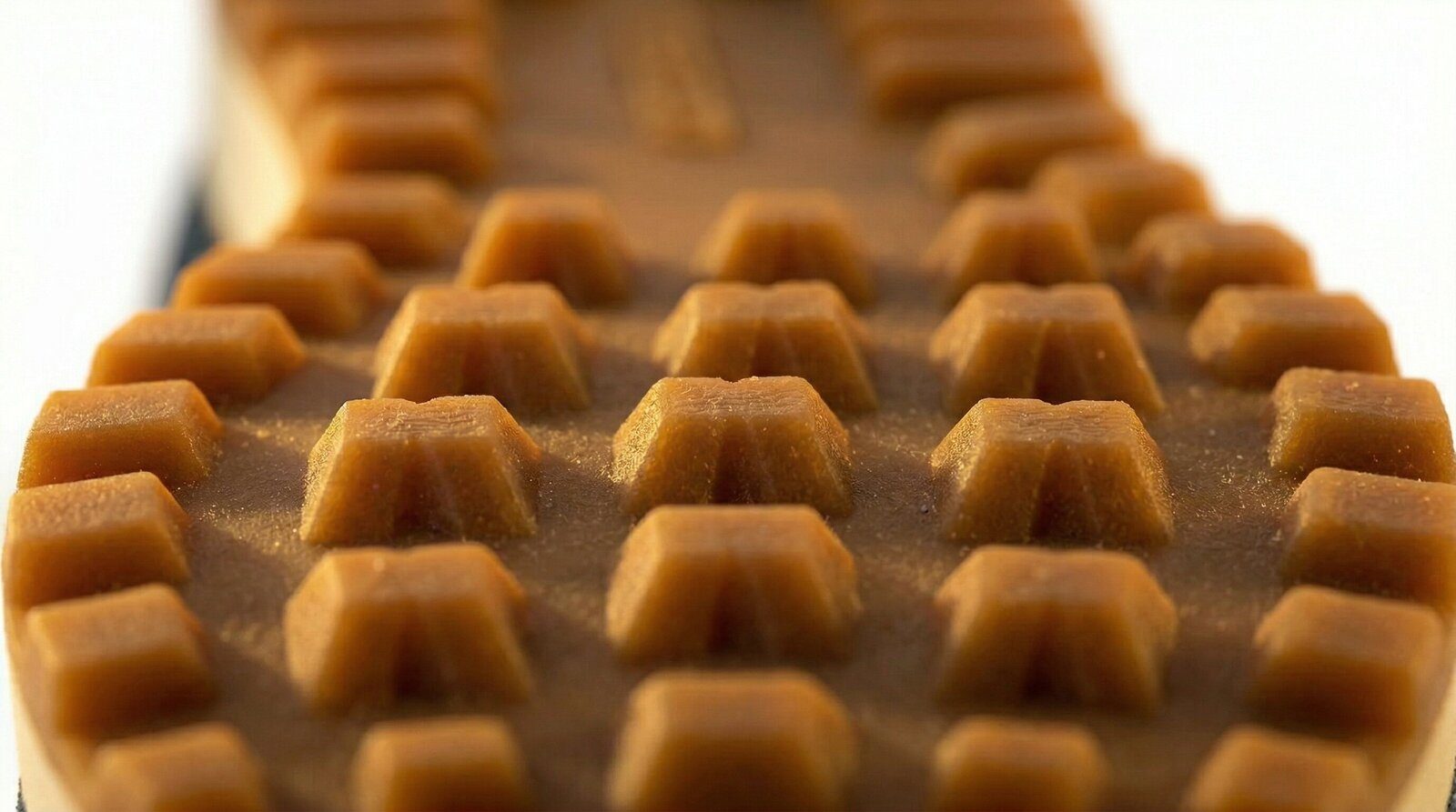 Extreme Close-up: Gum-Sohle Profil